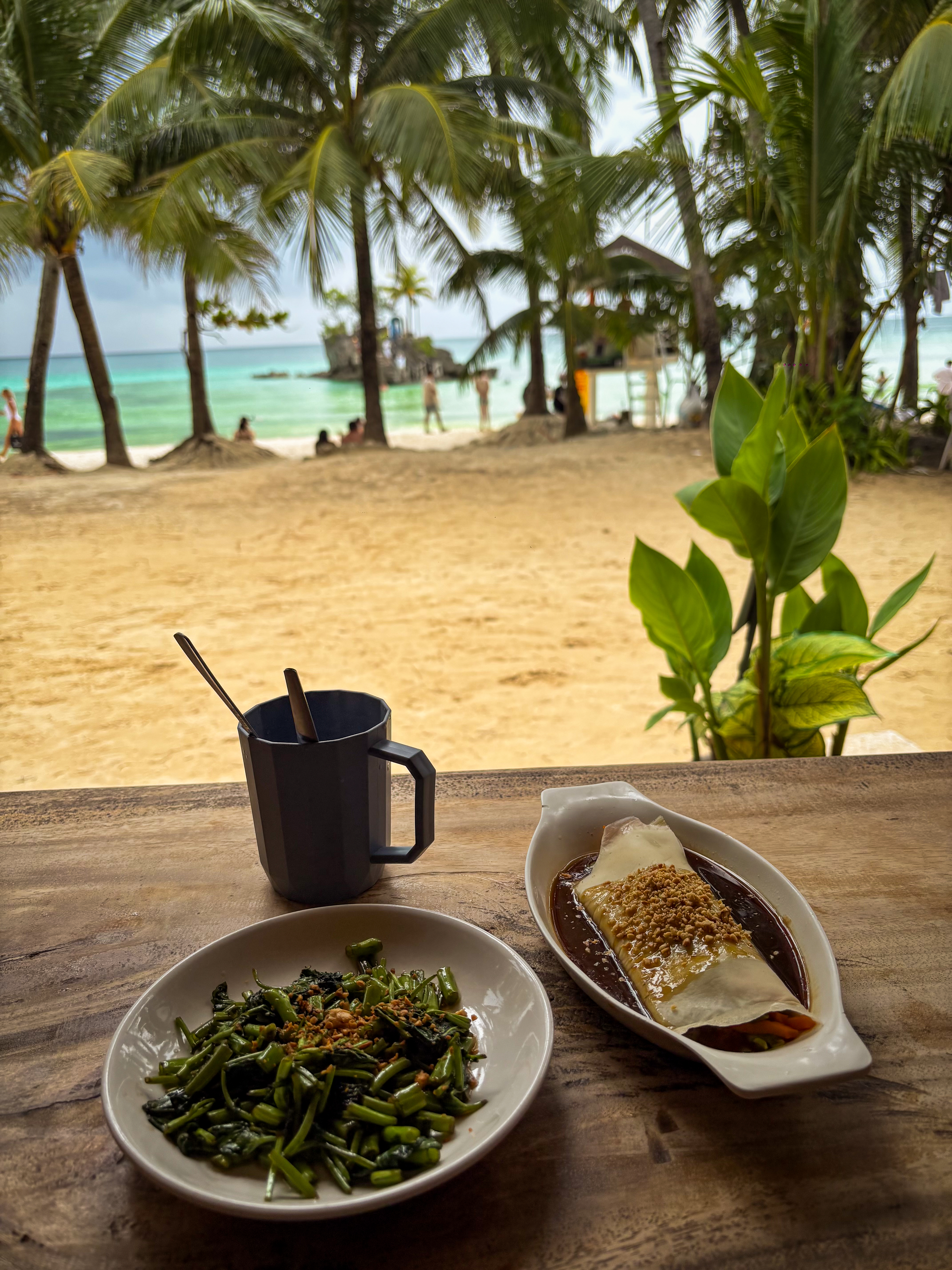 Local food at the beach