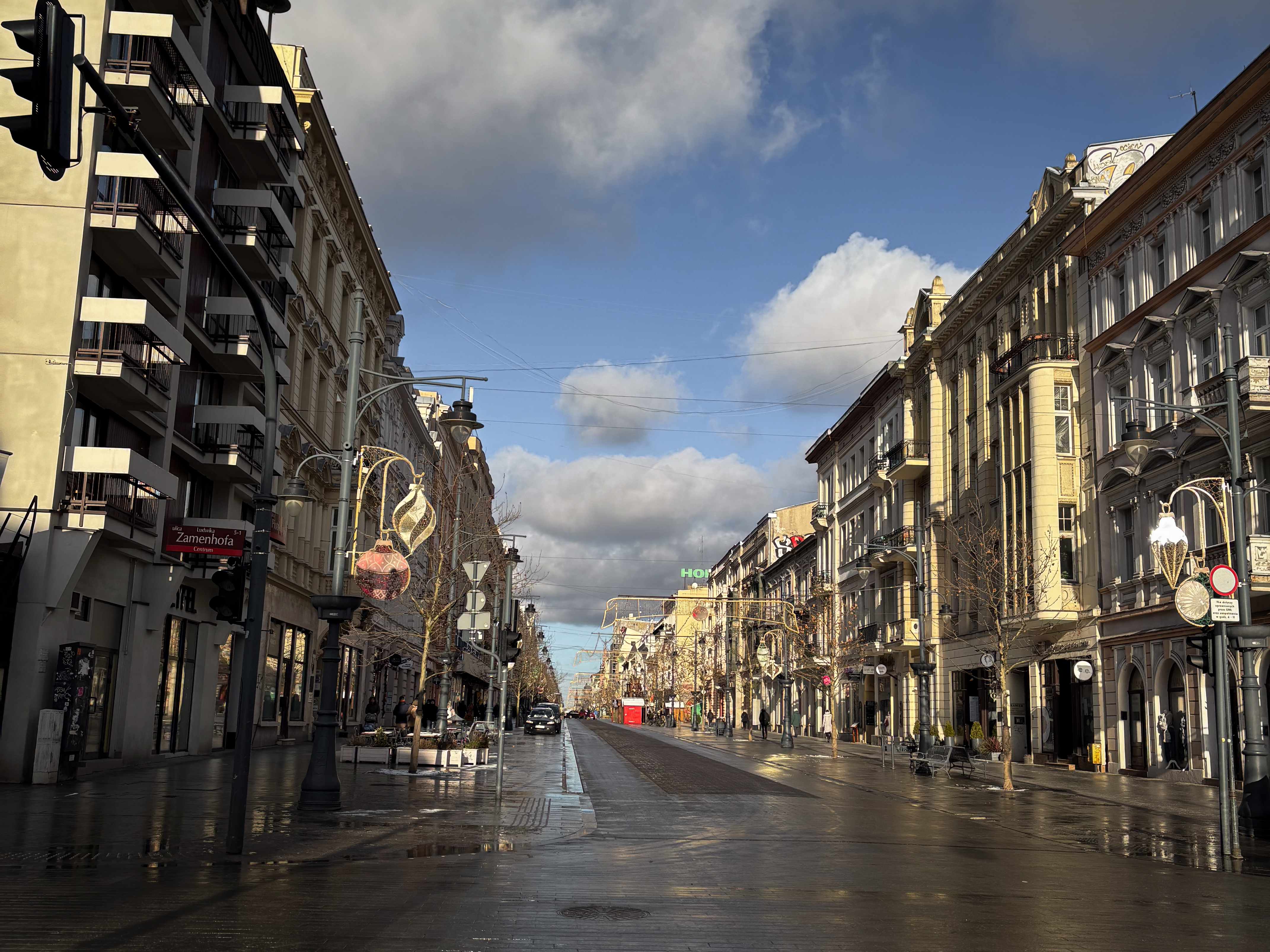 Piotrkowska Street during the daytime