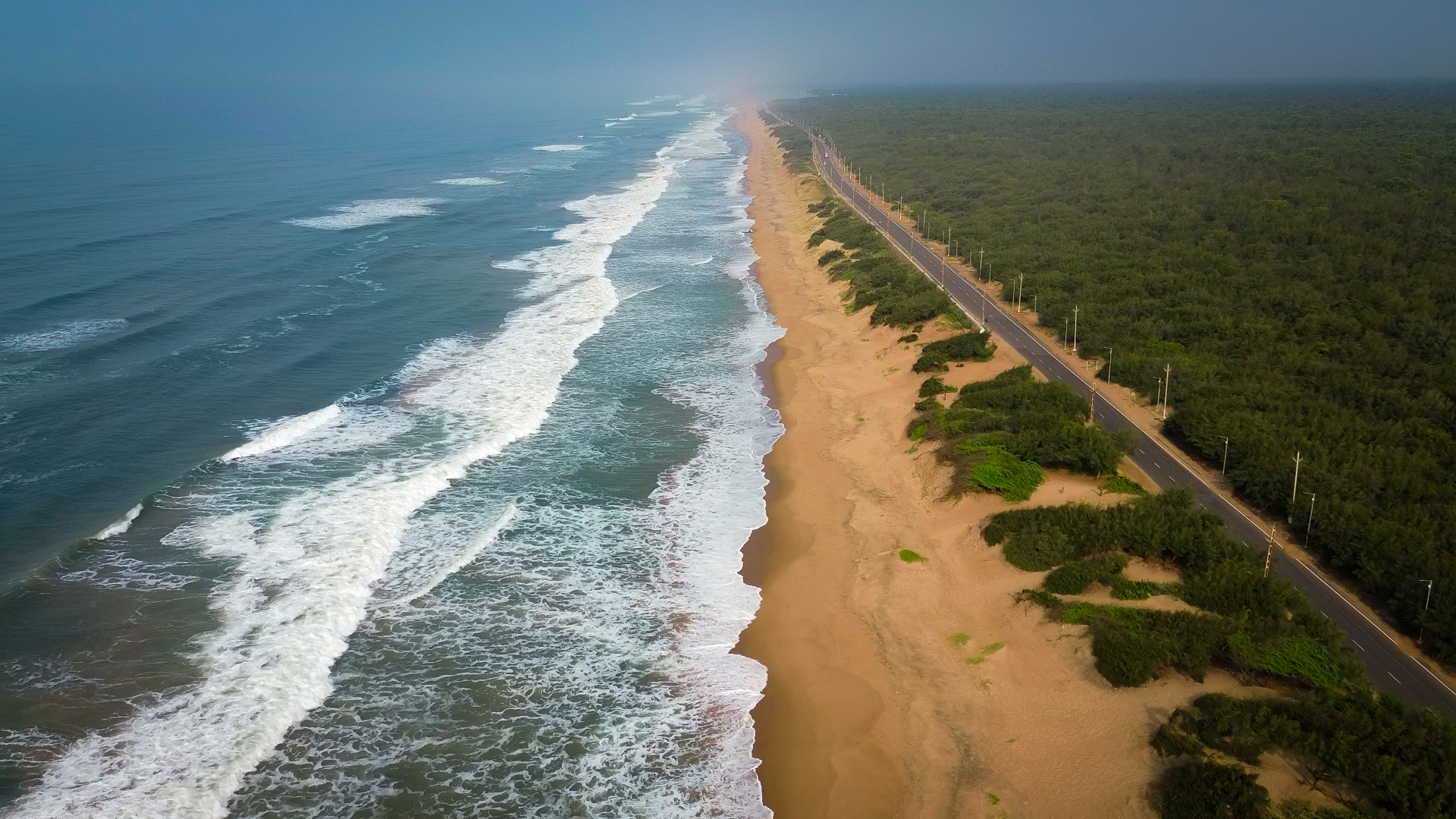 Konark Beach from the drone